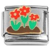 CT8903 Red Flowers Growing Garden Italian Charm