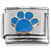 CT8909 Blue Animal Paw Print Italian Charm