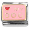 CT8914 Love My Dog Pink Italian Charm