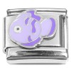 CT8919 Cute Purple Fish Swimming Italian Charm