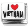 CT8923 I Love Vietnam Red Heart Italian Charm