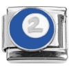CT8932 Blue Two Ball Pool Billiards Italian Charm
