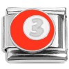 CT8933 Red Three Ball Pool Billiards Italian Charm