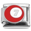 CT8937 Maroon Seven Ball Pool Billiards Italian Charm