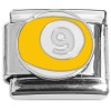 CT8939 Yellow Nine Ball Pool Billiards Italian Charm