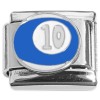 CT8940 Blue Ten Ball Pool Billiards Italian Charm