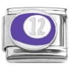 CT8942 Purple Twelve Ball Pool Billiards Italian Charm