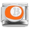 CT8943 Orange 13 Ball Pool Billiards Italian Charm