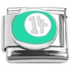 CT8944 Green Fourteen Ball Pool Billiards Italian Charm