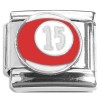 CT8945 Maroon Fifteen Ball Pool Billiards Italian Charm