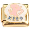 CT8954 Keep Running Moving Goldtone Base Italian Charm