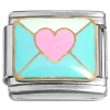 CT8959 Pink Heart Love Envelope Note Italian Charm