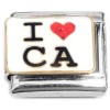 CT8974 I Love CA California Italian Charm