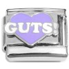 CT8977 Guts Purple Heart Italian Charm