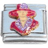 CT9786 Red Hat Lady Italian Charm