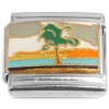 CT9917 Palm Tree Water Sky Italian Charm