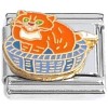 CT9933 Cat in Basket Italian Charm