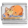 CT9936 Cat and Dog Snuggles Italian Charm