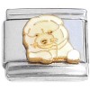 CT9939 Cute White Puppy Dog Italian Charm