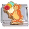 CT9949 Balloons Brown Bear Italian Charm