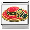 CT9995 Red Hat Glitter Ribbon Bow Italian Charm 