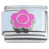 R158 Fuchsia Purple Flower Italian Charm
