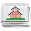 R3011 School Teacher Schoolhouse Italian Charm