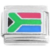 R3022 South Africa Flag Enamel Italian Charm