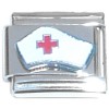 R3035 Red White Nurse Hat Italian Charm