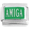 R3039green Amiga Spanish Girl Friend on Green Italian Charm