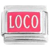 R3049red Loco Spanish Crazy on Red Italian Charm