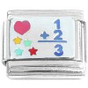 R3062 Math One Plus Two Equals Three Addition Teacher School Italian Charm