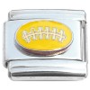R424 Yellow Football Italian Charm