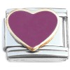R436 Dark Red Maroon Heart Italian Charm