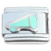 R832lightblue Megaphone Cheer Light Blue Italian Charm