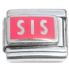 R841red Sis Light Red Sister Italian Charm