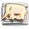 T142gold Elephant Walking Goldtone Italian Charm