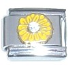 T3028yellow Flower Yellow Sparkle Center Italian Charm