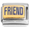 T3035 Friend Blue Color Italian Charm