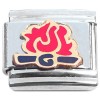 T3076 Camp Fire Flames Italian Charm