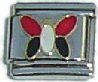 T3085-2 Butterfly Black and Red Italian Charm
