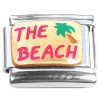 T3185red Palm Tree The Beach Red Italian Charm