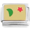 T323 Moon and Star Italian Charm