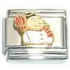 T3269 Snowman Red Scarf Italian Charm