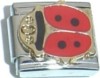 T3301 Ladybug Crawling Italian Charm