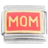 T389orange Mom Orange Gold Italian Charm
