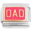 T395red Dad Red Italian Charm