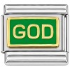 T397green God in Green Italian Charm