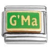 T398green G'Ma for Grandma on Green Italian Charm