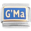 T398blue G'ma for Grandma Blue Italian Charm